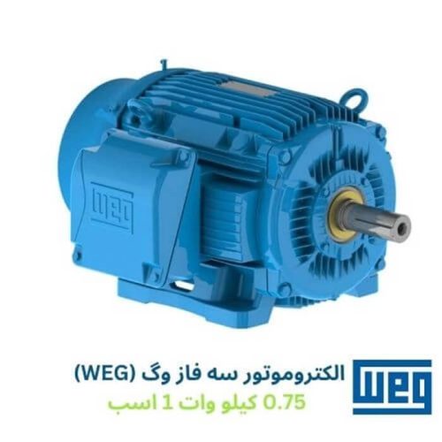 الکتروموتور سه فاز وگ (WEG) 0.75 کیلو وات 1 اسب